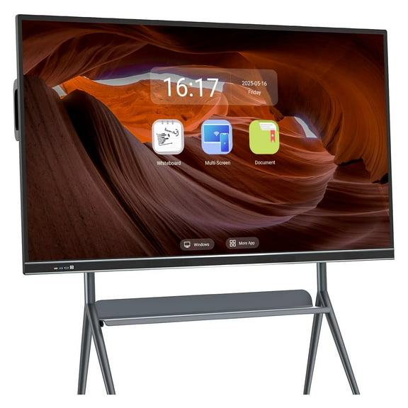 JYXOIHUB Smart Board 86 Inch Interactive All-in-One Computer, Touch Screen with Dual System & Cloud Sharing - For Classroom, Office & Presentations(Include Wall Mount)