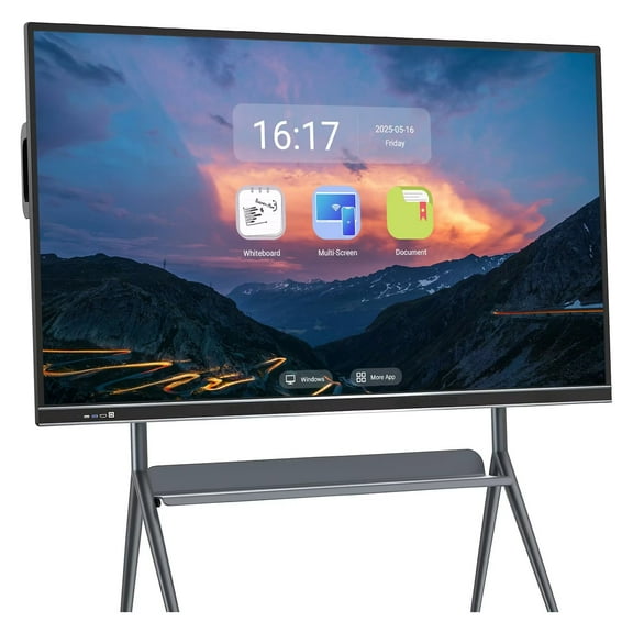 JYXOIHUB Smart Board 86 Inch Touch Screen Computer, Boost Productivity! All-in-One Interactive Whiteboard with Dual System & Cloud Sharing for Education & Conferences(Include Wall Mount)