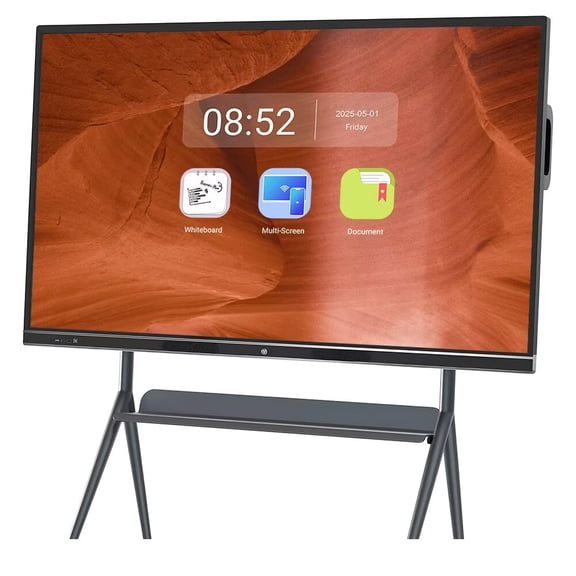 JYXOIHUB Smart Board 86" Pro 4K Touch Interactive Wireless Dual System 8-Mic Array & 20W Speakers for Classroom Office(Include Wall Mount)