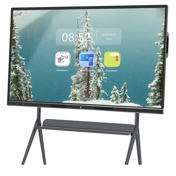 JYXOIHUB Smart Board 86" Touch Interactive Display 4K Dual OS Cloud App Support Wireless for Classroom Office(Include Wall Mount)