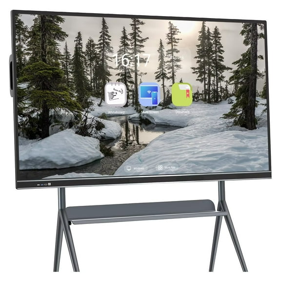 JYXOIHUB Smart TVs, 75 Inch Smart TVs Digital Electronic Whiteboard and Screen Mirroring, 2160P Monitor Built-In Camera Multi-Touch Player for Advertisin