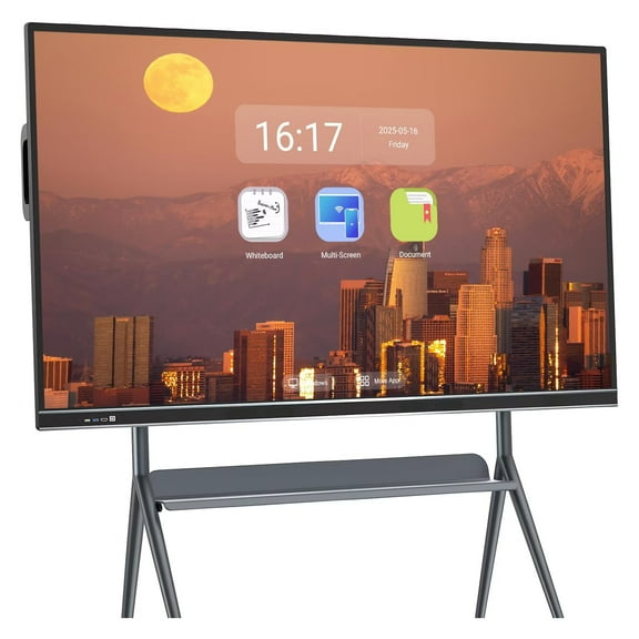 JYXOIHUB Smart TVs, 75 Inch multi-touch Electronic Calendar Smart Board for Family and classroom, built-in camera 4K Monitor Wireless Projection Player for Advertisin and Business