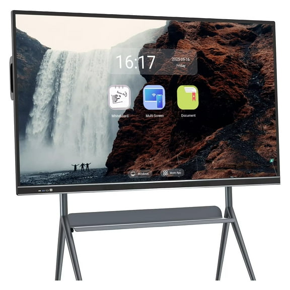 JYXOIHUB Smart TVs 75" Pro Video Conference Electronic Board Touch Screen Mirroring for Classroom, Office and Livingroom(Include Wall Mount)