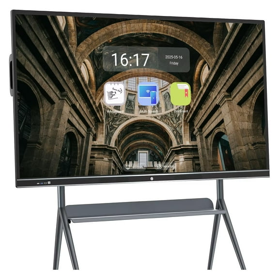 JYXOIHUB Smart TVs 86'' 4K UHD Interactive Whiteboard, All in One Smartboard for Office, Digital Smart Whiteboard Built in Dual System for Classroom