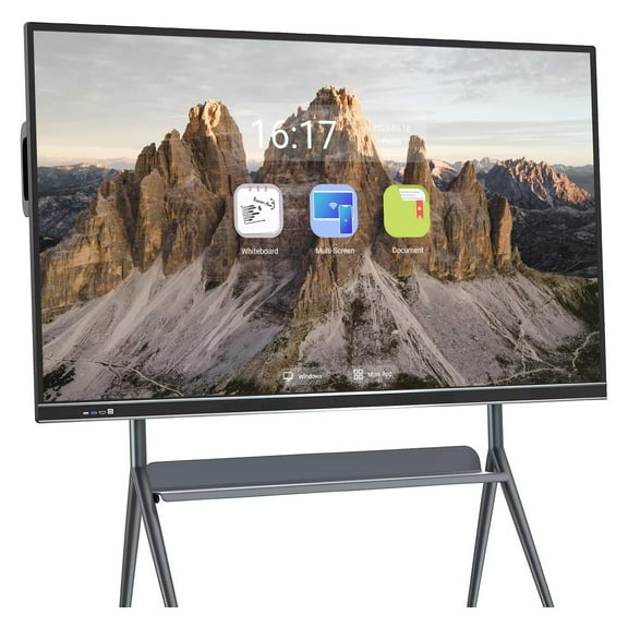 JYXOIHUB Smart TVs, 86 Inch Digital Electronic All-In-One Computer Touch Whiteboard and Screen Mirroring, 2160P Monitor Built-In Camera Player for Advertisin, business and presentation
