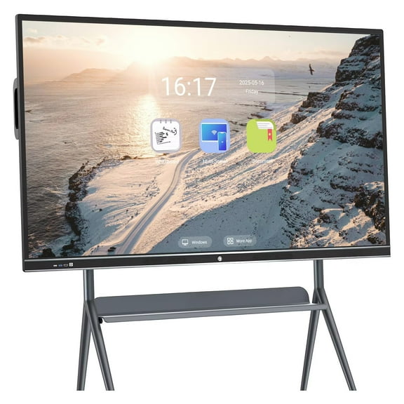 JYXOIHUB Smart TVs, 86 Inch Digital Electronic interactive Whiteboard and Smartboard, 4K Monitor built-in camera Touchscreen for Presentation and Player for Advertisin