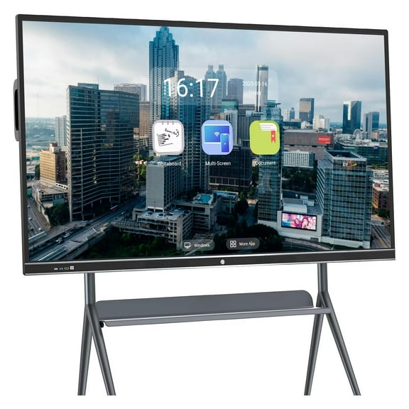 JYXOIHUB Smart TVs, 86 Inch Digital Electronic interactive Whiteboard and Smartboard, 4K Monitor dual system Touchscreen for Presentation and Player for Advertisin