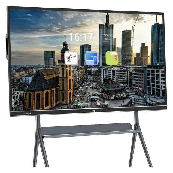 JYXOIHUB Smart TVs, Smart TVs Digital Electronic Whiteboard and Screen Mirroring, 86 Inch 4K Uhd Built-In Camera Multi-Touch Player for Advertisin and Business