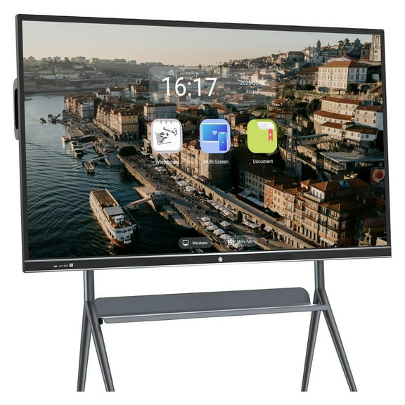 JYXOIHUB Touch Screen Board, 86 Inch Smart TVs Digital Electronic Whiteboard and Smartboard 4K Uhd Built-In Camera Player for Advertisin