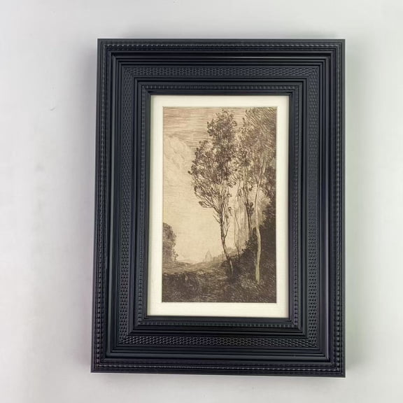 JYXSJYYD Framed paintings, Bushes Poplars Nature Landscape Paintings, Large Prints, Farmhouse Decor, Classical Wall Decorations for Bedroom Living Room Bathroom, 24"x36"