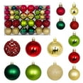 thumbnail image 1 of JYYYBF 100Pcs Christmas Tree Balls Ornaments Set Shiny Shatterproof Hanging Balls Glitter Decoration for Home Holiday Party, 1 of 6