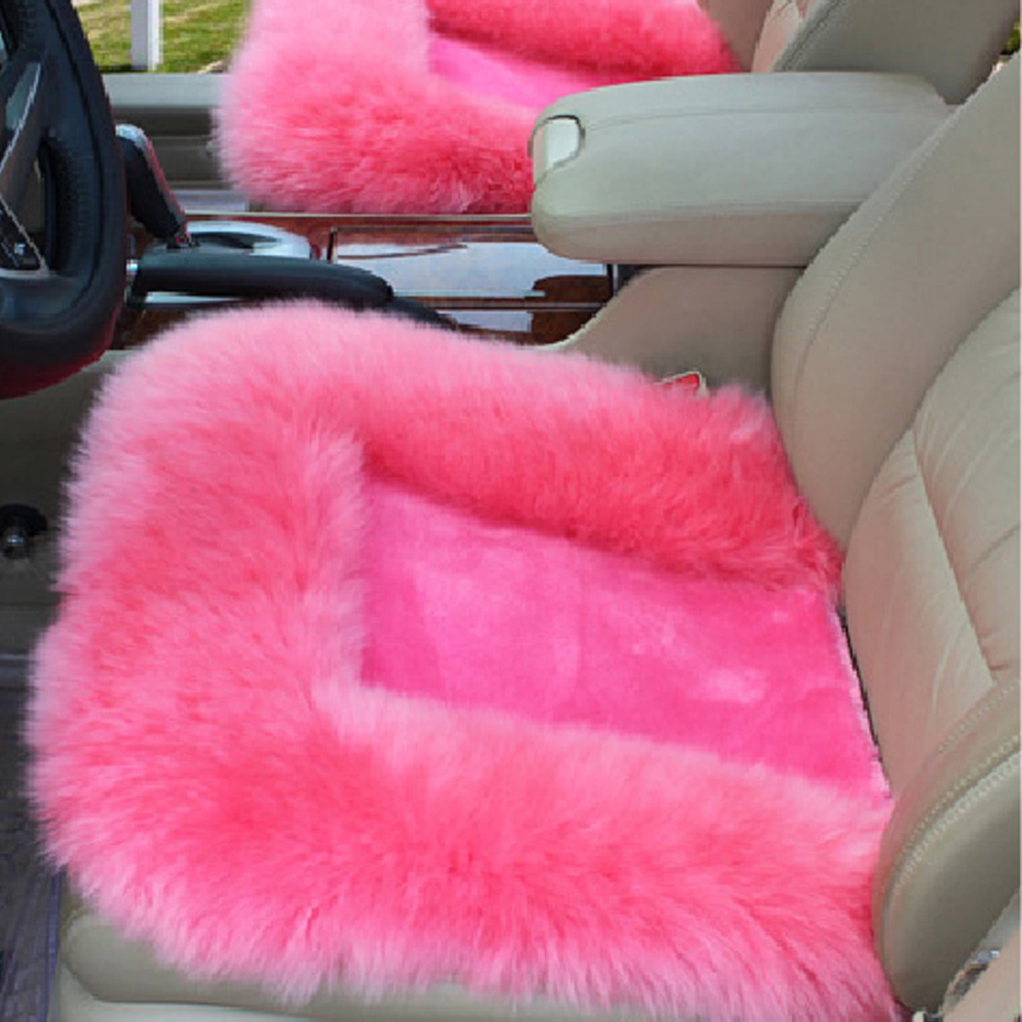 Car Seat Cover Fur Furry Plush Lint Purple Vehicle Cushion Automobile Front  Mat Inner Pad Auto Interior Rug SUV for Girl Kids - AliExpress