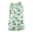 thumbnail image 1 of JYYYBF Baby Boys Dinosaur Outfits, Round Neck Sleeveless Tank Tops + Elastic Waist Shorts Infant Toddler Summer 2 Piece Set, 1 of 7
