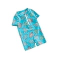 thumbnail image 1 of JYYYBF Baby Boys Rash Guard, Short Sleeve Turtle Dolphin Print Swimsuit Jumpsuit Summer Swimwear, 1 of 7