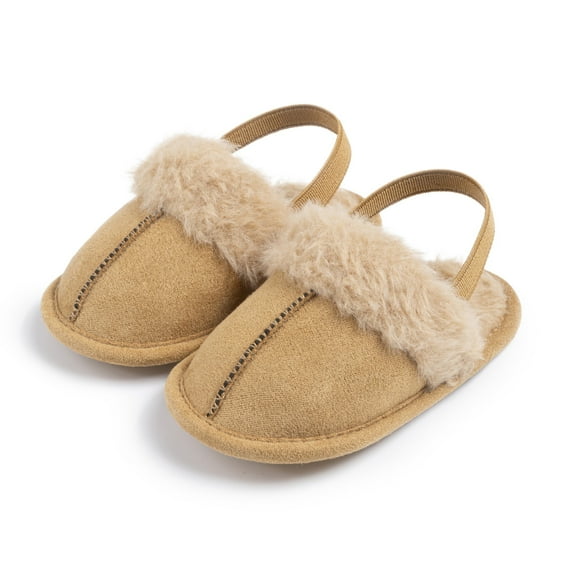 JYYYBF Baby Girls Sandals Cute Plush Patchwork Princess Flats Casual Walking Shoes for Newborn Infant Toddler