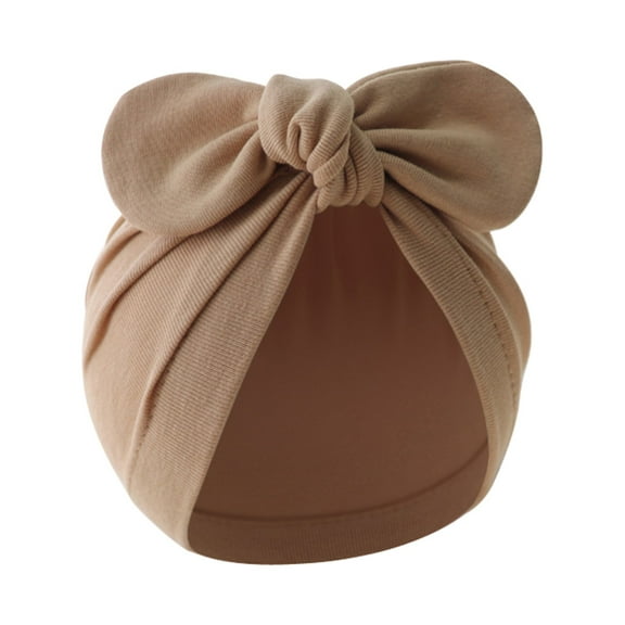 JYYYBF Baby Girls Turban Hat, Soft Elastic Cute Knotted Bow Hat Nursery Beanie Cap for Infant
