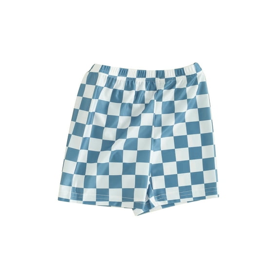 JYYYBF Boys Swim Trunks Toddler Elastic Band Checkerboard Print Swim Shorts Bathing Suit Swimsuit