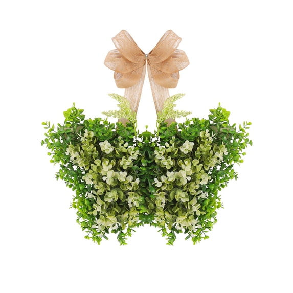 JYYYBF Butterfly Wreath, Elegant Bow Artificial Flower Wreath Mothers Day Decor Gift for Indoor Outdoor