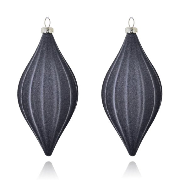 JYYYBF Christmas Cone-Shaped Velvet Ornaments, 2Pcs Christmas Tree Ornaments Set with Hanging Loop, Christmas Hanging Decor