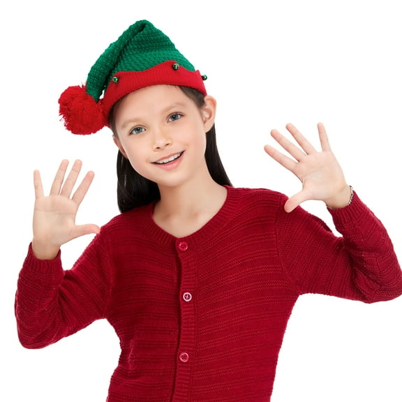 JYYYBF Christmas Elf Hat Lightweight Holiday Hat Party Elf Beanie Cap Costume Accessories for Adults Kids