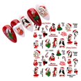 thumbnail image 1 of JYYYBF Christmas Nail Stickers, Self-adhesive Santa Claus Snowflake Elk Pattern Winter Nail Design for Christmas Nail Decoration, 1 of 8