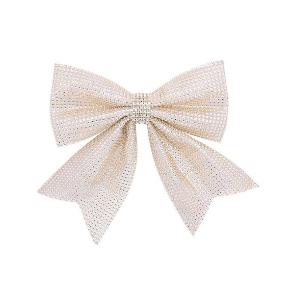 JYYYBF Christmas Sparkle Rhinestone Bows, Wreath Bows Large Gift Bow for Tree Topper, Christmas Bowknot for Festival DIY Decoration