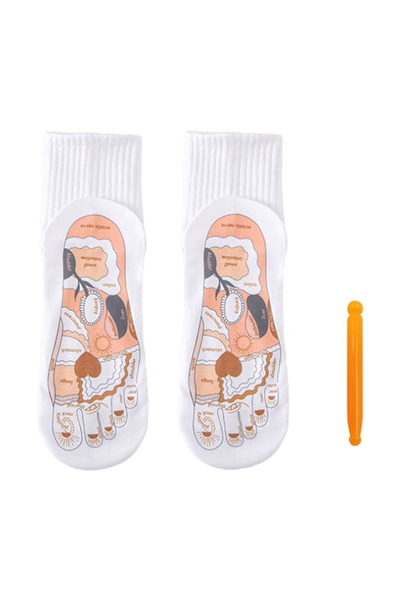 Foot Massage Socks, Soft Acupuncture Reflexology Socks Long Socks with Massage Tool