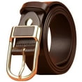 thumbnail image 1 of JYYYBF Men Classic Vintage Leather Dress Belts,Mens Everyday Casual Belt with Pin Buckle, 1 of 7