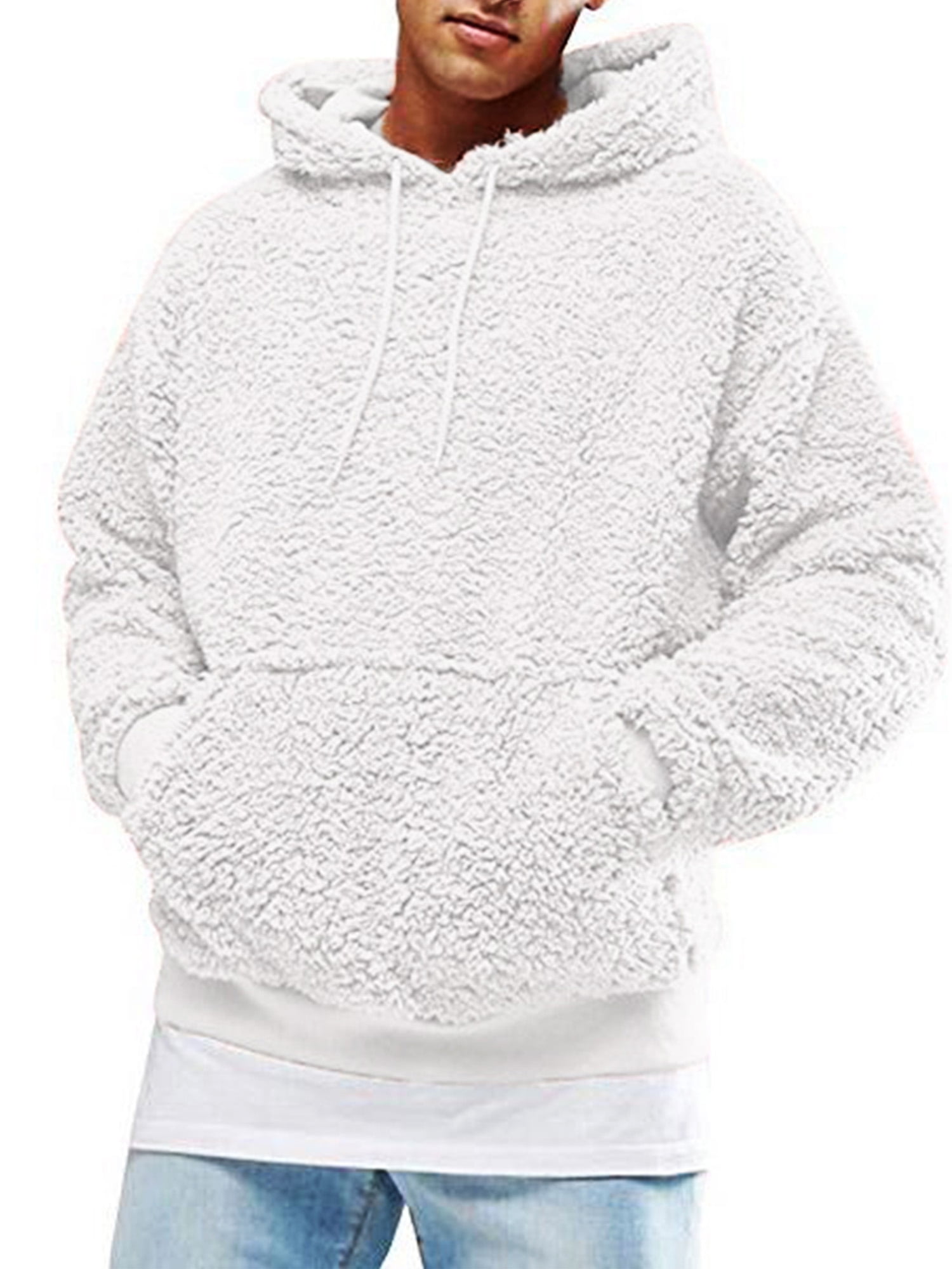 Fuzzy white sweatshirt new arrivals