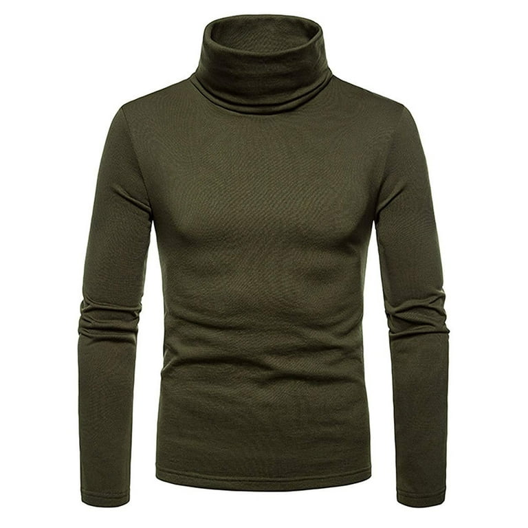 Olive green turtleneck mens cheap