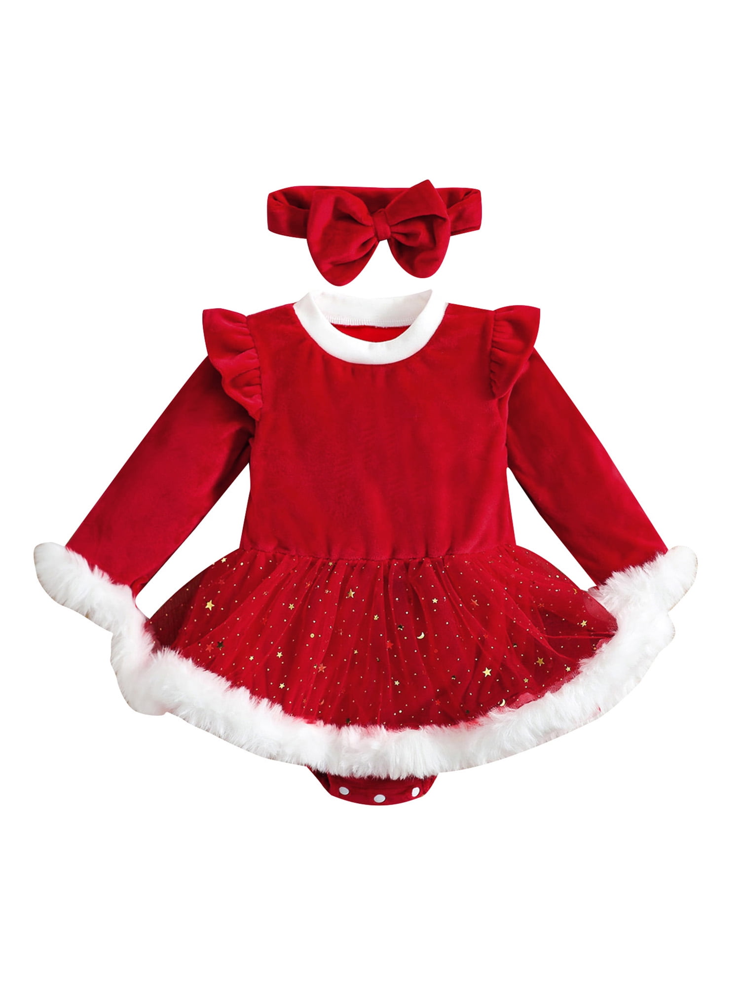 Toddler Baby Girls Christmas Costume Fancy Dress Xmas Princess Dress Outfits  | eBay