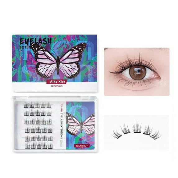 JYYYBF Self Adhesive Eyelashes Clusters Individual Lashes Reusable Lash Clusters Lash Extension Kit Reusable Eyelash Clusters
