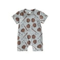 thumbnail image 1 of JYYYBF Summer Infant Baby Boy Rompers Playsuits Short Sleeve Baseball Print Newborn Jumpsuits, 1 of 6