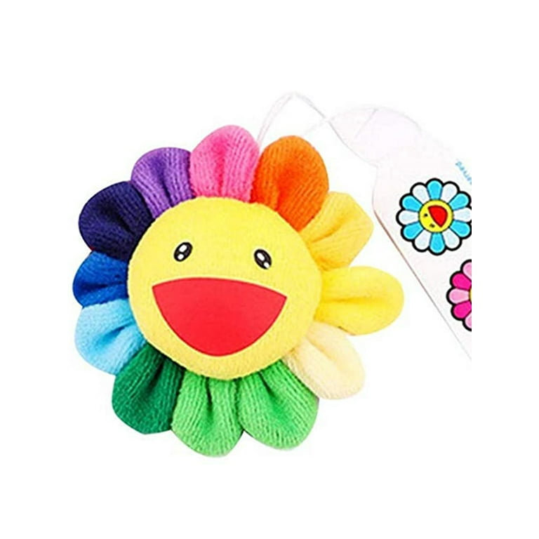 Jyyybf Takashi Murakami Kaikai Sunflower Plush Brooch Bag Hanging Pendant Pin Badge, Women's, Size: One size, Grey Type