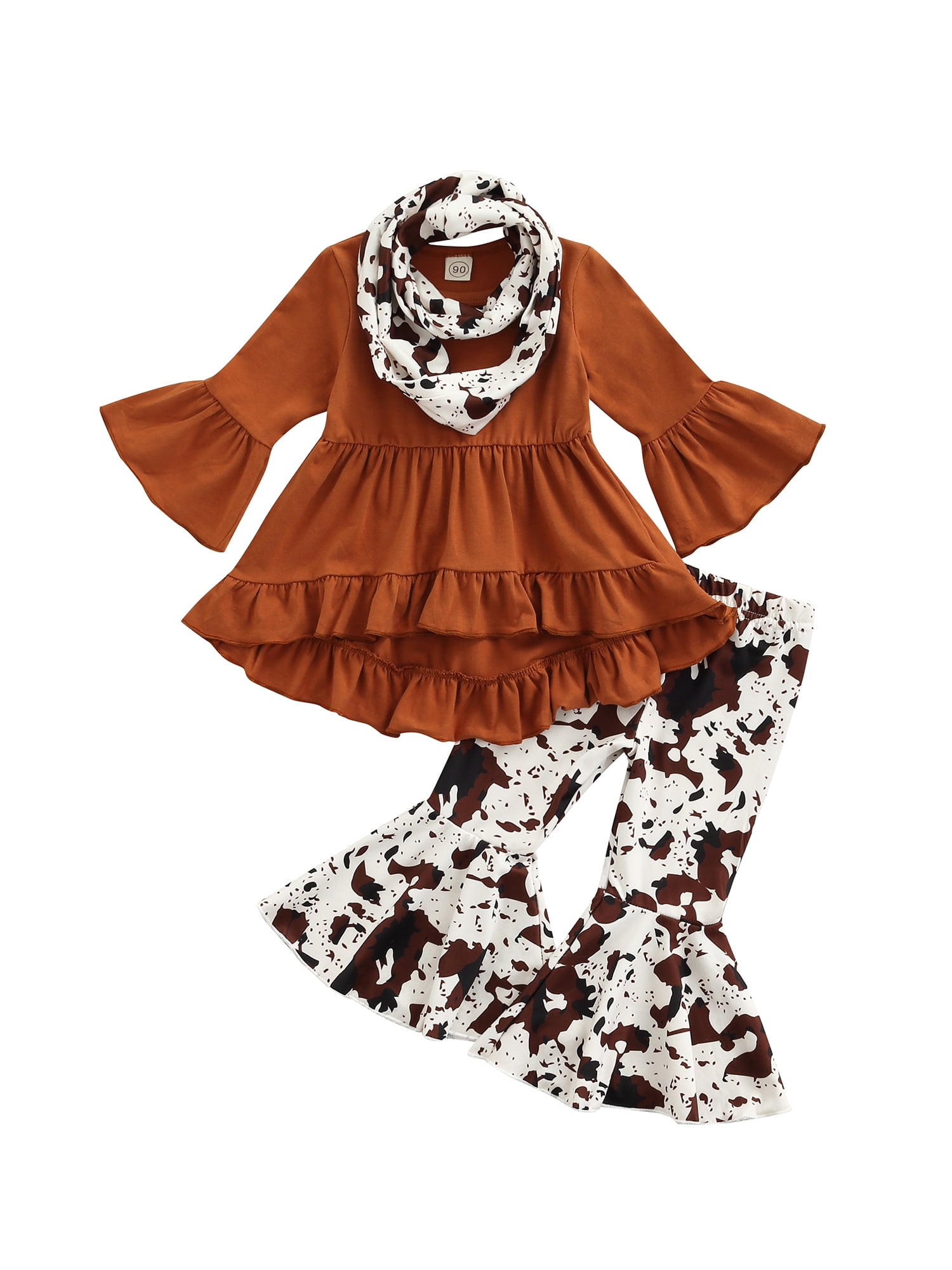 JYYYBF Toddler Baby Girl Clothes Long Sleeve Ruffle T Shirt Dress