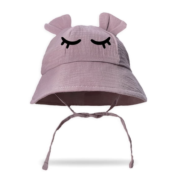 JYYYBF Toddler Boys Girls Bucket Hat Cartoon Eyes Wide Brim Spring Summer Bucket Cap Chin Straps Baby Sunscreen Basin Hats