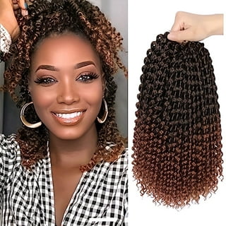 Ombre Pink Beach Curl Crochet Hair 3Pcs Ocean Wave Crochet Hair Shoulder  Length Gogo Curl Crochet Hair for Black Women 14Inch 3PCS (1B-Pink)