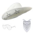 thumbnail image 1 of JYYYBF Women Cowgirl Hat Set Rhinestone Star Western Hat with Bandana and Sunglasses for Bachelorette Party, 1 of 8