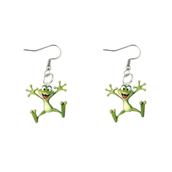 JYYYBF Women Dangle Earrings Exquisite Frog Drop Earrings Jewelry for Birthday Anniversary