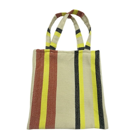 JYYYBF Women Handbag, Soft Striped Tote Bag Large Capacity Lightweight Snack Bag for Casual Daily