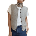 thumbnail image 1 of JYYYBF Women Knit Sweater Vests Solid Color Buttons Sleeveless Pullovers Summer Casual Jumpers Crochet Tops, 1 of 9