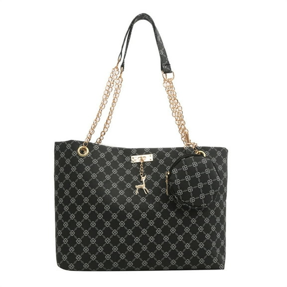 JYYYBF Women Leather Shoulder Bag Casual Vintage Large Capacity Tote Bag with a Purse Charm Trendy Handbag for Daily