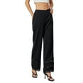 thumbnail image 1 of JYYYBF Women Spring Pajamas Trousers, Lace Patchwork Elastic High Waist Long Pants Nightwear Lounge Bottoms, 1 of 9