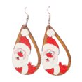 thumbnail image 1 of JYYYBF Women Winter Christmas Wooden Earrings Elk Snowman Santa Claus Pierce Dangle Earrings Accessory, 1 of 8
