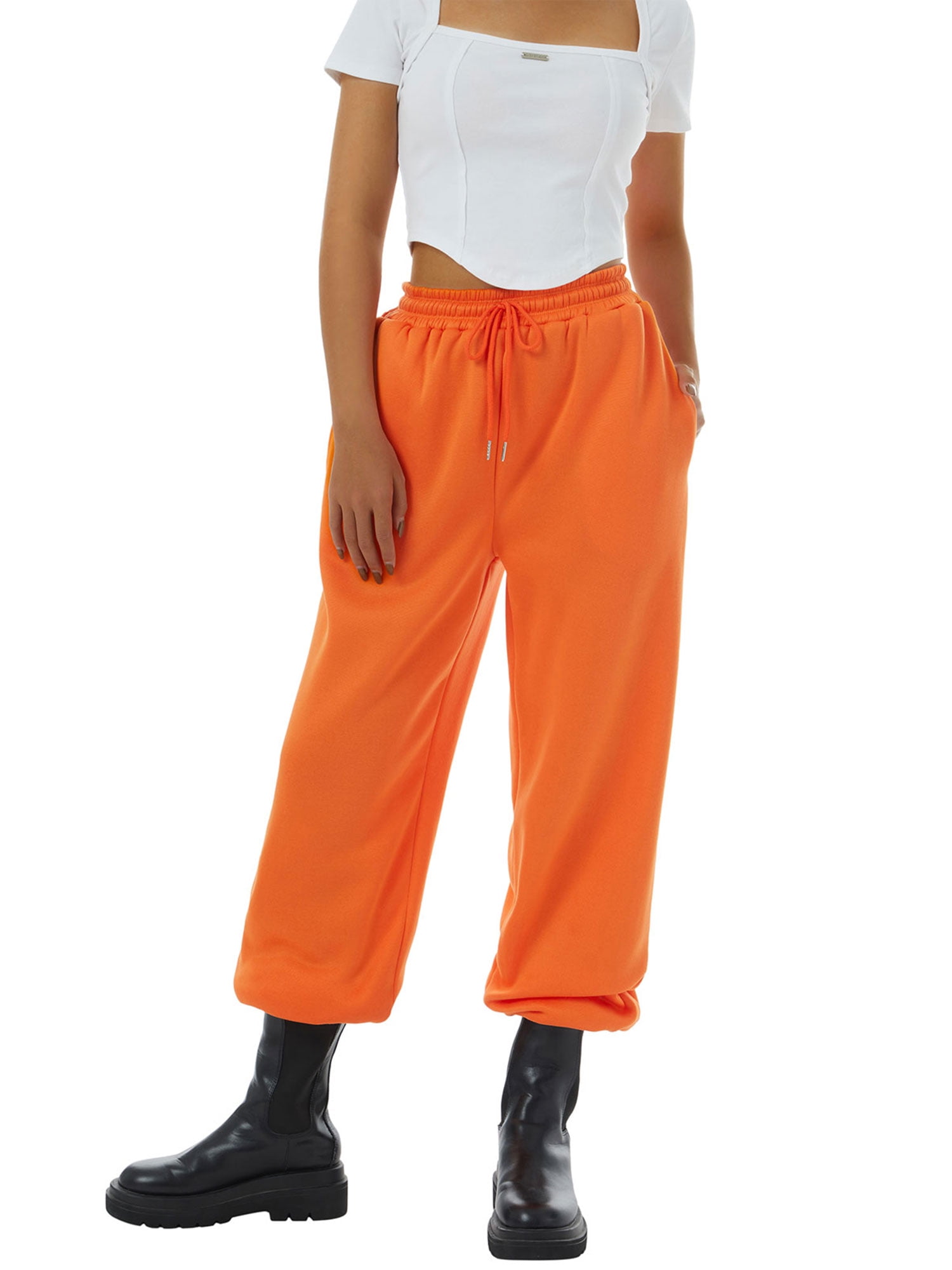 Kolliey Summer Streetwear Black Sweatpants Women 2022 High Waist Skinny  Flare Pants Female Orange Casual Fashion Long Trousers - Pants & Capris -  AliExpress