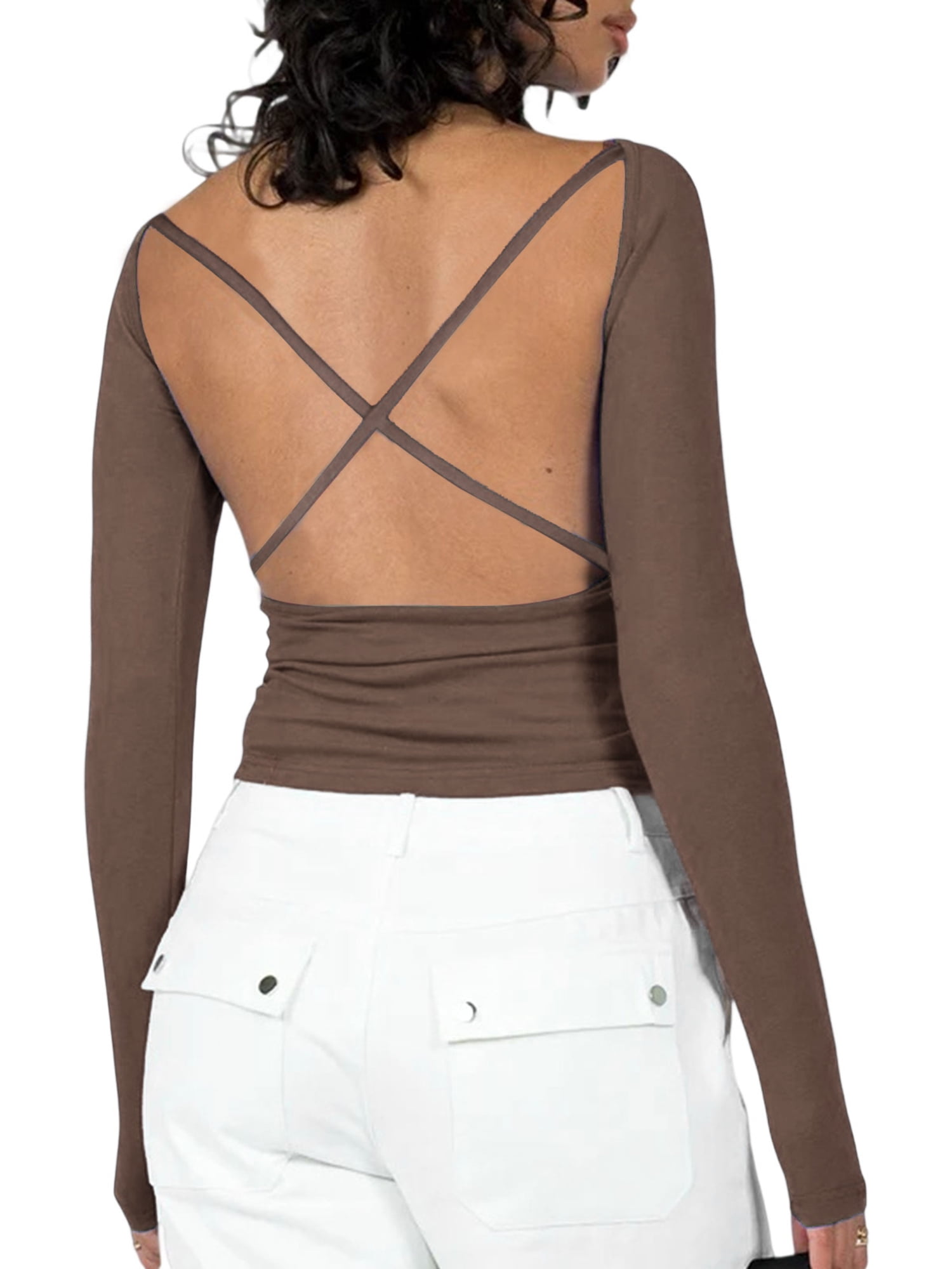 strappy back gym top