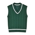 thumbnail image 1 of JYnXIANTI Baby Boy Girls Knit Sweater Vest 2024 Fall Fashion Warm Pullover Casual Color Block Sleeveless V Neck Tops, 1 of 5