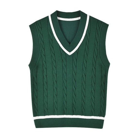JYnXIANTI Baby Boy Girls Knit Sweater Vest 2024 Fall Fashion Warm Pullover Casual Color Block Sleeveless V Neck Tops