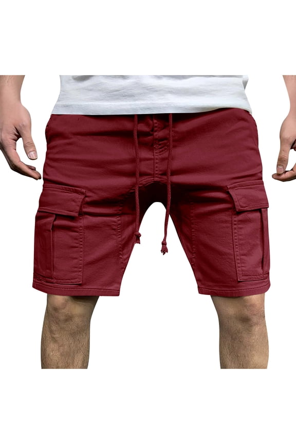 Men's Hiking Cargo Shorts Casual Bermuda Shorts with Pockets Travel Fishing Camping Shorts Classic Summer Clothes