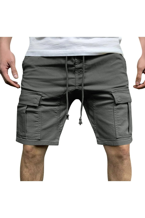 Men's Hiking Cargo Shorts Casual Bermuda Shorts with Pockets Travel Fishing Camping Shorts Classic Summer Clothes